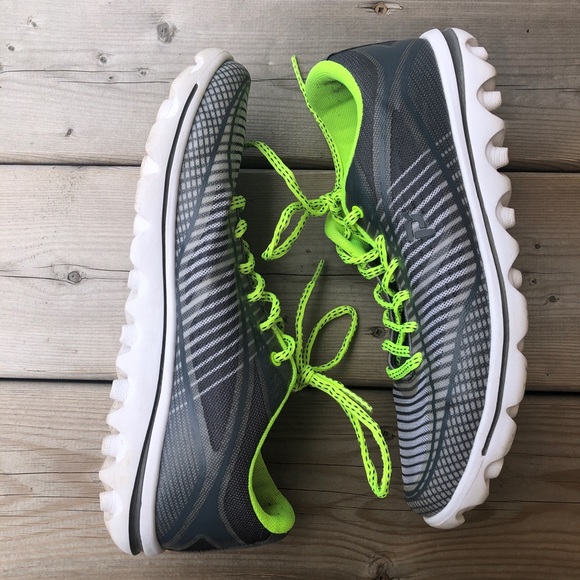 Women's 9.5 Propet Active Walking Shoes Billie W5100  Grey Lime Green Running - Picture 4 of 10